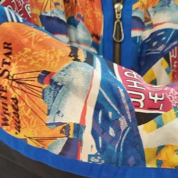 Joseph Tartaglia Vintage Black and Blue Windbreaker with Retro Graphic Design - Picture 8 of 13